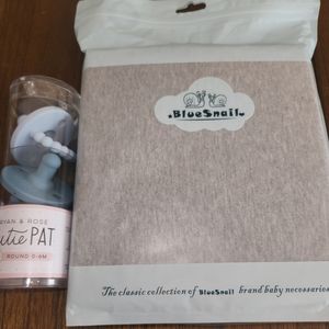 Bundle of Baby Swaddle Blankets and Pacifier